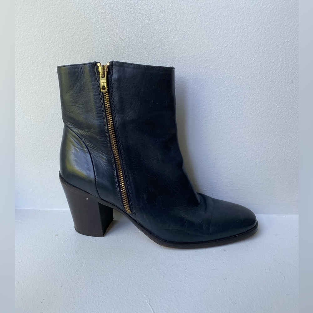 Jcrew dark navy leather booties